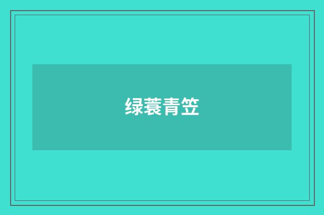 绿蓑青笠