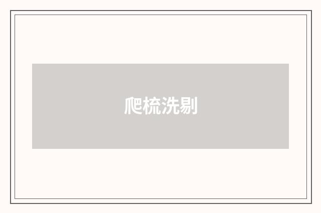 爬梳洗剔