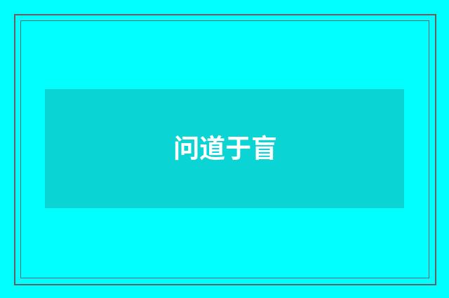 问道于盲