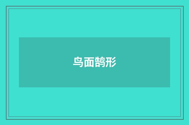 鸟面鹄形
