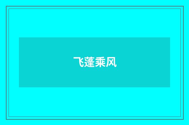 飞蓬乘风
