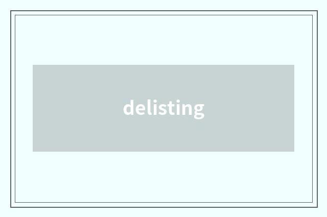 delisting