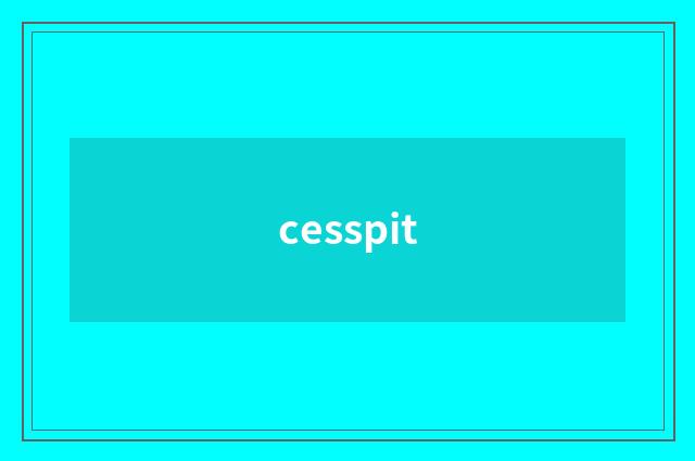 cesspit