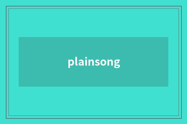 plainsong