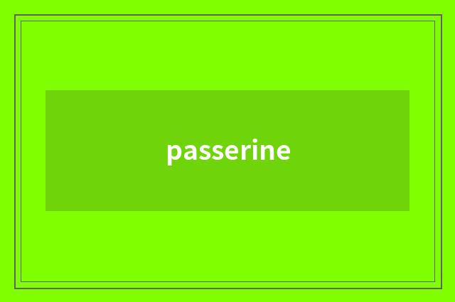 passerine