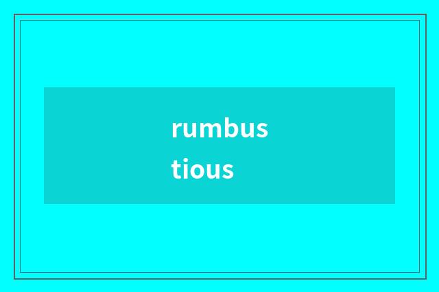 rumbustious