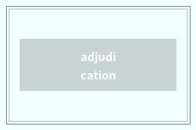 adjudication