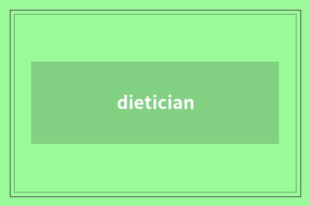 dietician