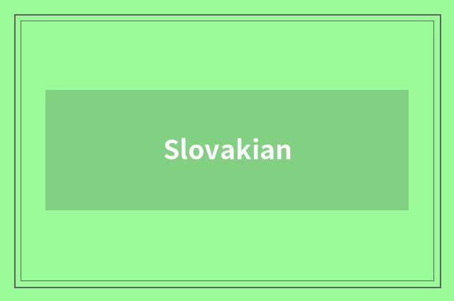 Slovakian