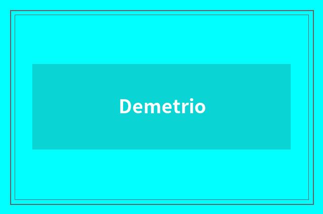 Demetrio