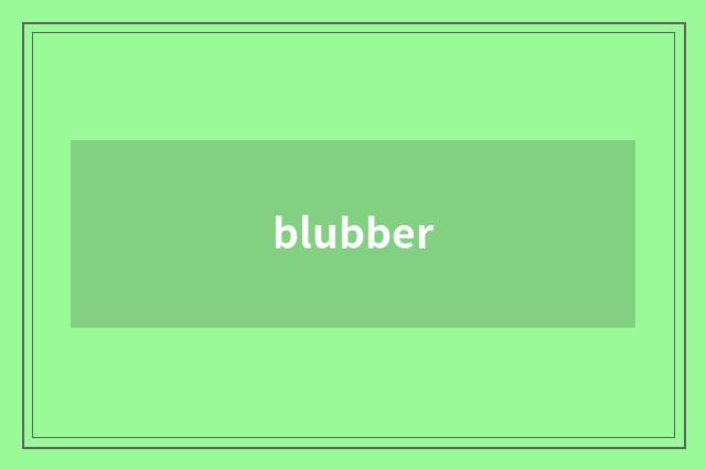 blubber