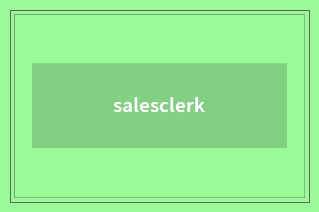 salesclerk