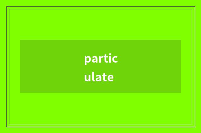 particulate