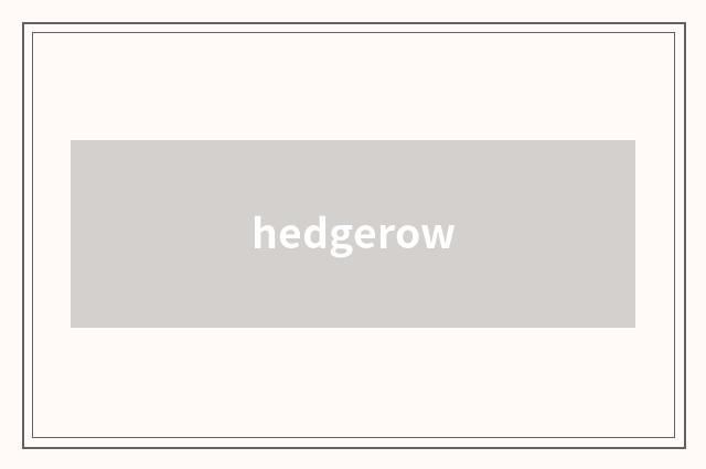 hedgerow