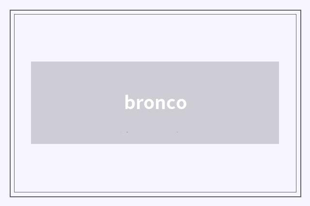 bronco