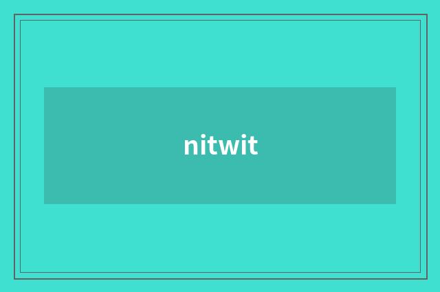 nitwit