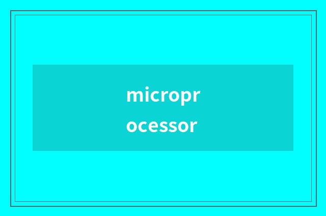 microprocessor