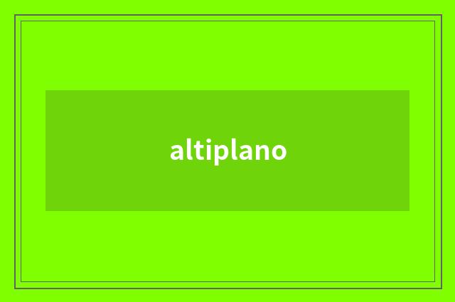 altiplano
