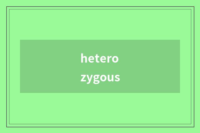 heterozygous
