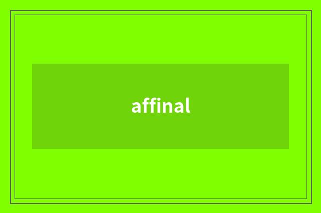 affinal