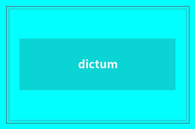 dictum