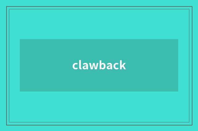 clawback
