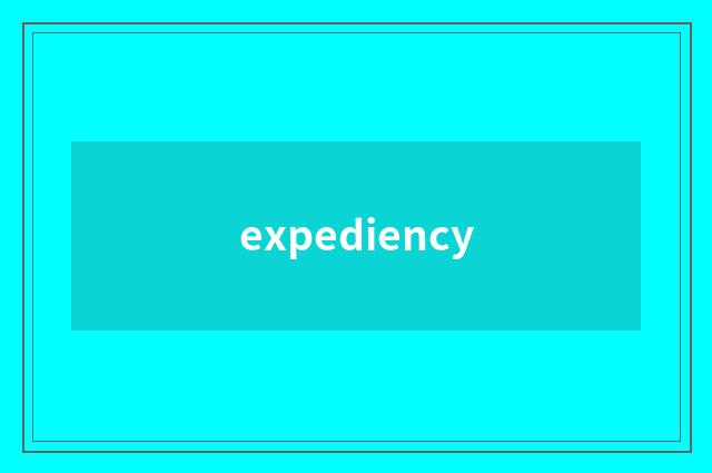 expediency