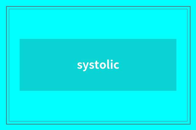 systolic