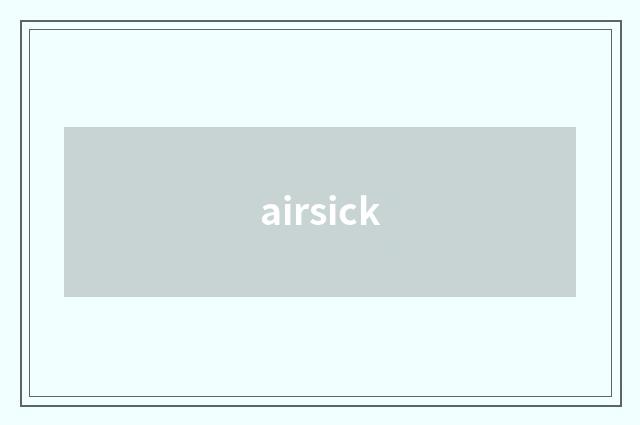 airsick