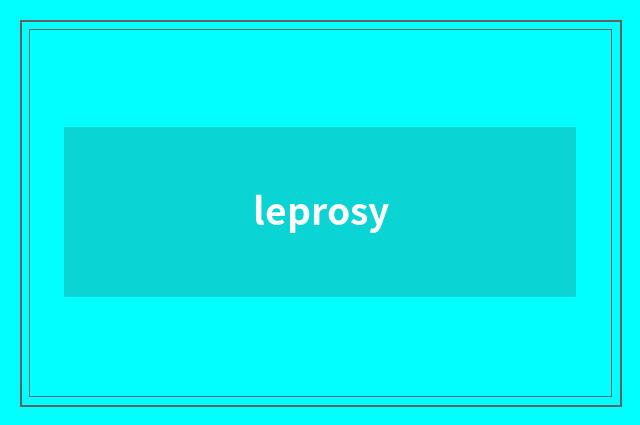 leprosy