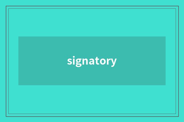 signatory