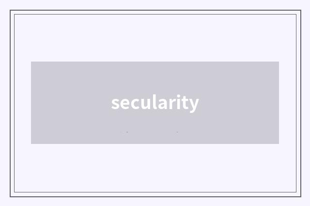 secularity