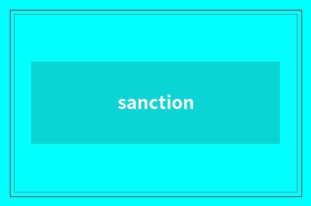 sanction