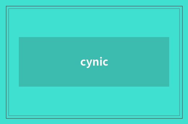 cynic