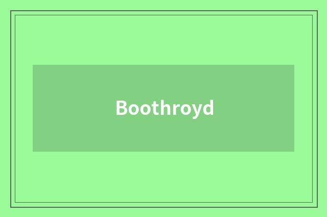 Boothroyd