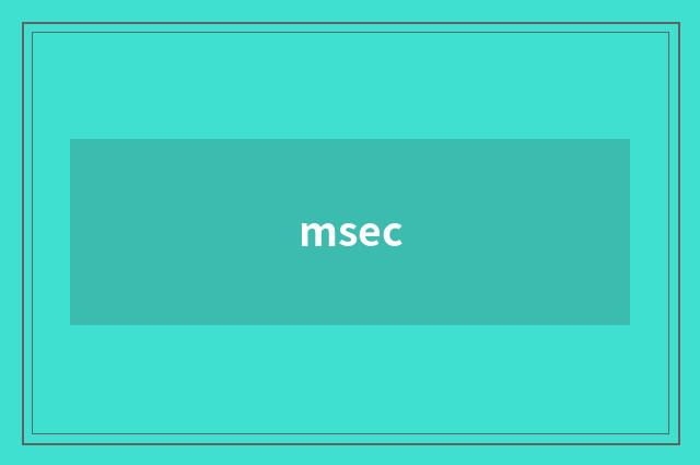 msec