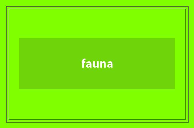 fauna