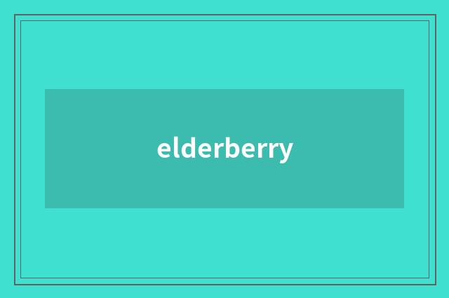 elderberry