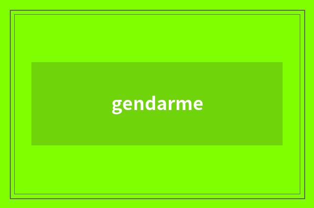 gendarme