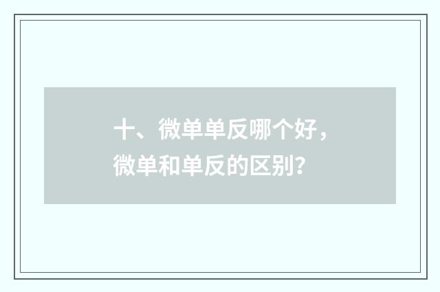 十、微单单反哪个好，微单和单反的区别？