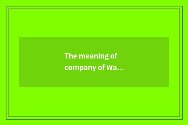 The meaning of company of Wang Saicong entertainment