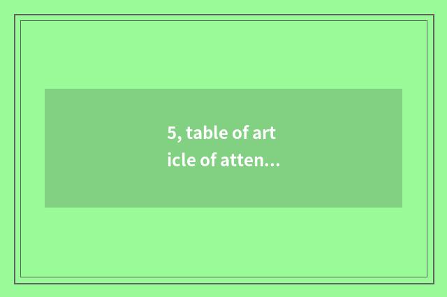 5, table of article of attention student mental health?