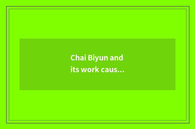 Chai Biyun and its work cause controversy
