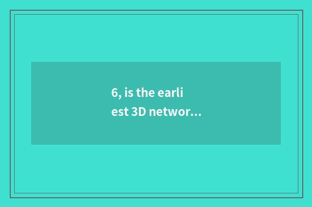 6, is the earliest 3D network game which?