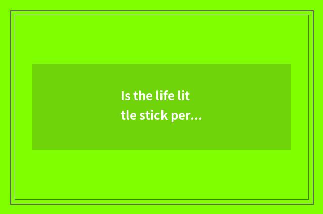 Is the life little stick person?