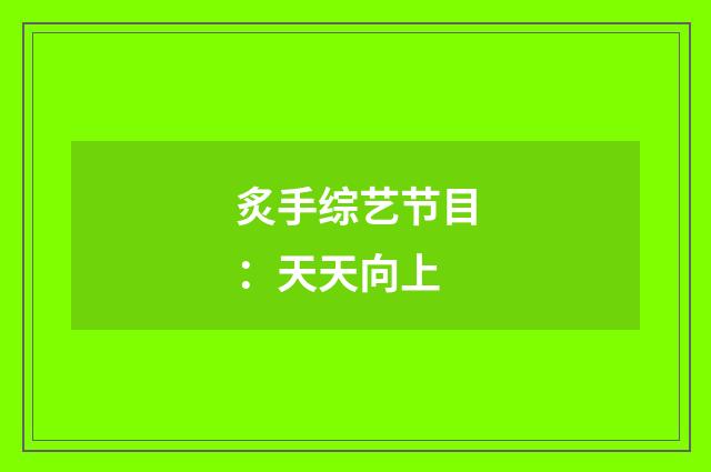 炙手综艺节目：天天向上