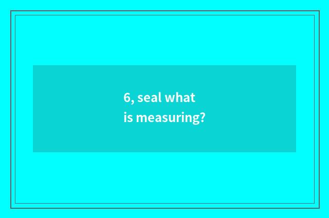 6, seal what is measuring?