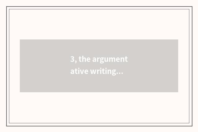 3, the argumentative writing that traditional culture takes door going abroad?