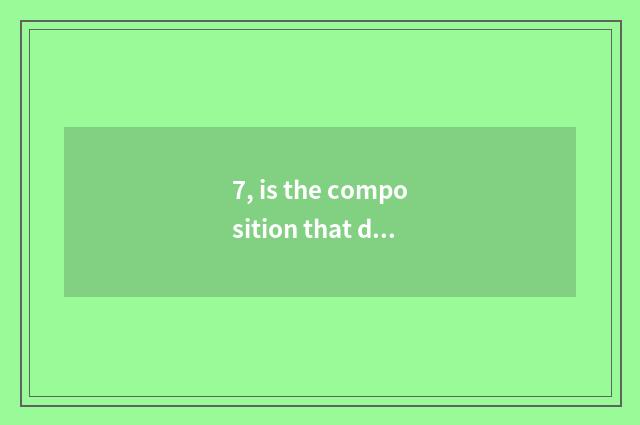 7, is the composition that discovers about what read terminal?