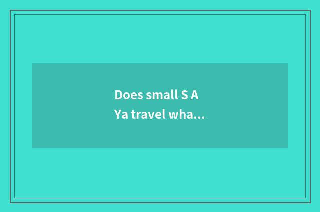 Does small S A Ya travel what does put together art call?